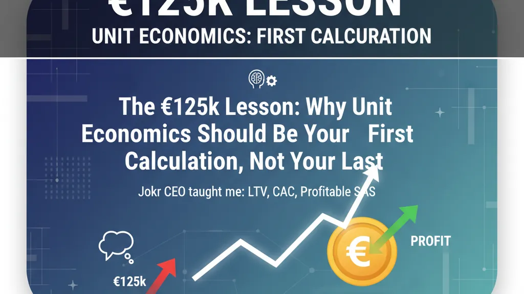 Thumbnail for The €125k Lesson: Why Unit Economics Should Be Your First Calculation, Not Your Last